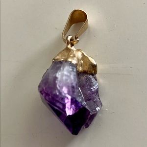 Raw Amethyst necklace pendant